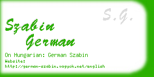szabin german business card